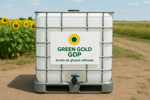 Aceite de Girasol Refinado a granel Green Gold GDP en IBC 1000 L y Flexitank 21 000 L