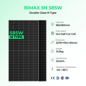 BiMAX 5N panel solar frontal