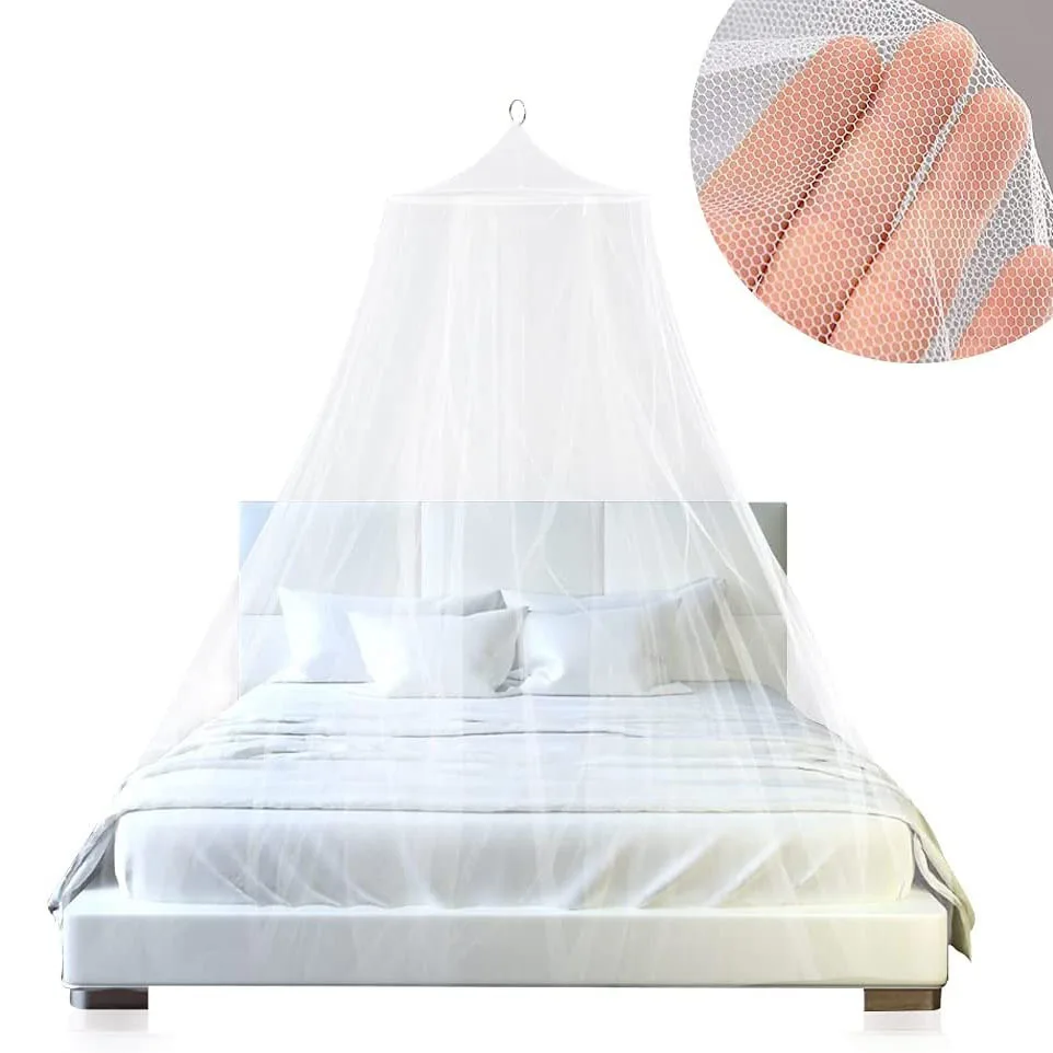 Mosquitera tipo domo grande para cama, dosel colgante y transpirable