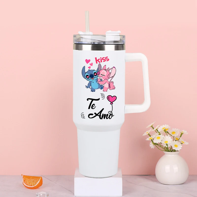 Vaso térmico Lilo & Stitch – unisex y resistente Vaso térmico Lilo & Stitch de gran capacidad, acero inoxidable y portátil