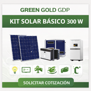 Kit Solar Básico 300W Sistema Solar Autónomo