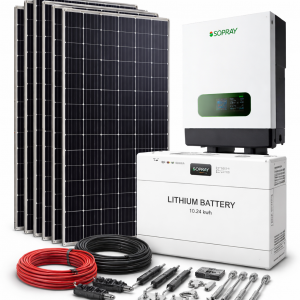 sistema solar 6kw con batería 10kwh sopray kit solar completo para exportación