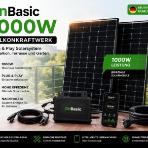 Balkonkraftwerk onBasic 1000W Plug & Play Solarsystem für Balkon und Terrasse in Deutschland