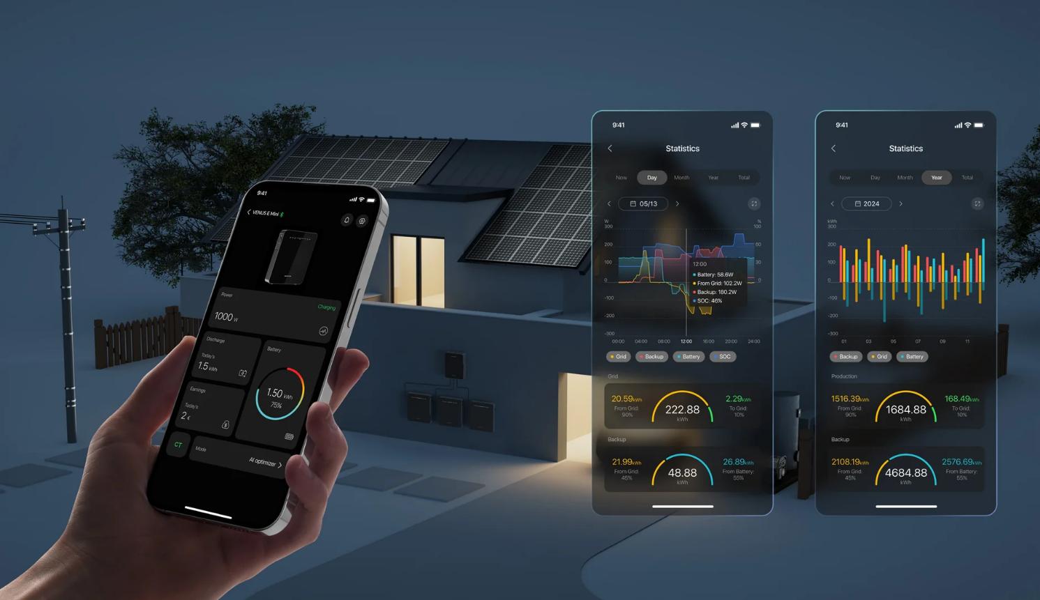 MARSTEK VENUS E Mini 21 » Suministro de sistemas solares y soluciones energéticas para empresas | Exportación internacional Suministro de sistemas solares y soluciones energéticas para empresas | Exportación internacional https://www.greengoldgdp.com/producto/marstek-venus-e-mini/ Green Gold GDP Aplicación inteligente MARSTEK para monitorizar la producción solar, el consumo eléctrico y el estado de la batería desde el teléfono móvil.
