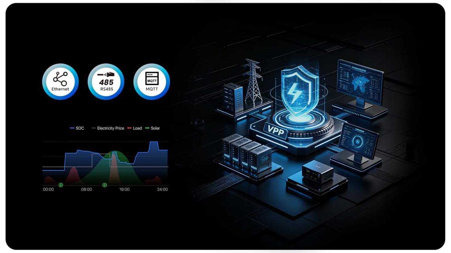MARSTEK VENUS E 4.0 Batería Solar Inteligente de 5 kWh 16 » Suministro de sistemas solares y soluciones energéticas para empresas | Exportación internacional Suministro de sistemas solares y soluciones energéticas para empresas | Exportación internacional https://www.greengoldgdp.com/producto/marstek-venus-e-4-0/ Green Gold GDP MARSTEK VENUS E 4.0 con integración inteligente mediante Ethernet, RS485 y MQTT para gestión energética y carga de vehículos eléctricos.