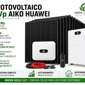 Kit Fotovoltaico 6 kWp AIKO Huawei con 12 paneles AIKO 500 W e inversor Huawei SUN2000-6K-MAP0