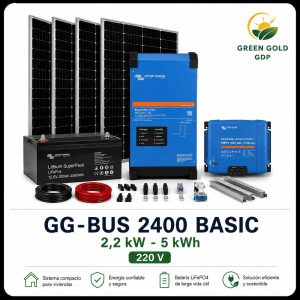 GG-BUS 2400 BASIC sistema de respaldo Victron 2,4 kW con bater&iacute;a Pytes V5a