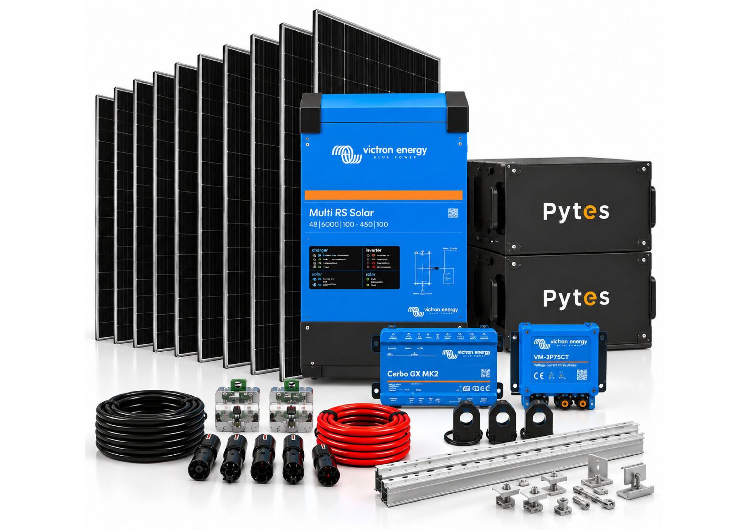 GG-BUS 4800 PREMIUM | Sistema Victron 4,8 kW · 10,24 kWh 1 » Suministro de sistemas solares y soluciones energéticas para empresas | Exportación internacional Suministro de sistemas solares y soluciones energéticas para empresas | Exportación internacional https://www.greengoldgdp.com/producto/gg-bus-4800-premium/ Green Gold GDP GG-BUS 4800 PREMIUM sistema Victron Multi RS Solar 4,8 kW con baterías Pytes 10,24 kWh